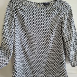 The Limited black & white print blouse Size xs